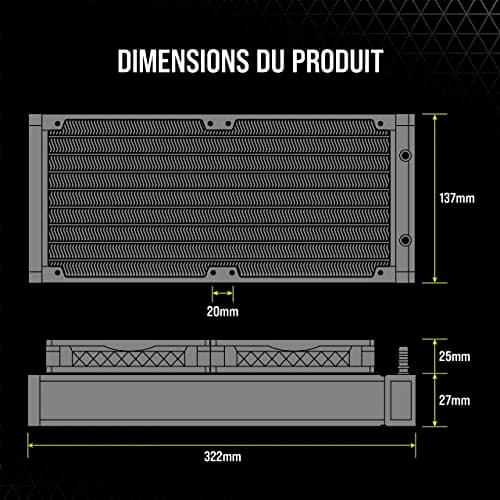 Corsair iCUE H115i ELITE CAPELLIX Water 280mm 97 CFM Black image