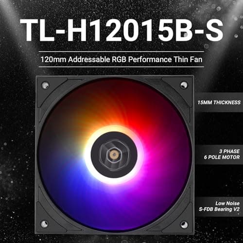 Thermalright TL-H120-15B-S 120mm Black Addressable RGB PWM 56.36 CFM image