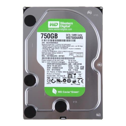 Western Digital Caviar Green 750GB HDD 5400RPM 3.5" SATA main image