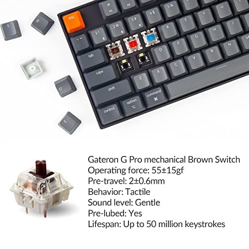 Keychron K8 Bluetooth/Wired Standard Gateron G Pro Brown Mechanical Keyboard image