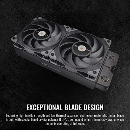 Thermaltake TOUGHFAN 120mm Black 58.35 CFM PWM 2-Pack image