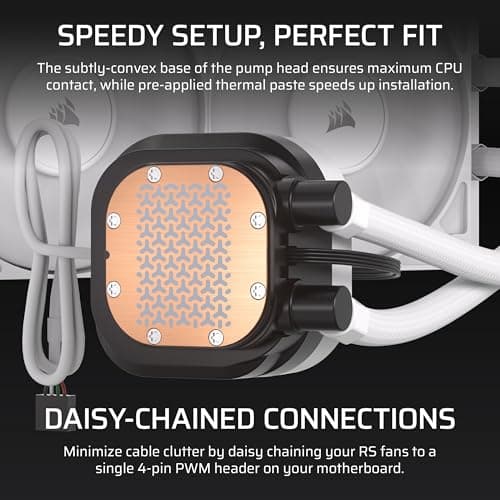 Corsair NAUTILUS 360 RS LCD Water 360mm 72.8 CFM White image