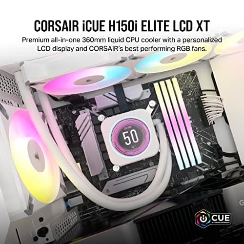 Corsair iCUE H150i ELITE LCD XT Water 360mm White / Gray image
