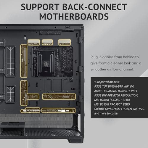 Antec FLUX SE ATX Mid Tower Black / Brown with Tempered Glass Side Panel and USB 3.2 Gen 2 Type-C USB 3.2 Gen 1 Type-A image