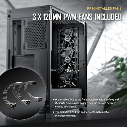 Antec P20C ATX Mid Tower Black Tempered Glass Side Panel USB 3.2 Gen 2 Type-C USB 3.2 Gen 1 Type-A image