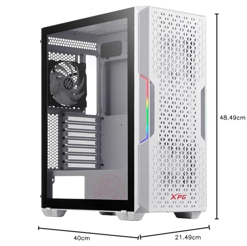 ADATA XPG STARKER AIR ATX Mid Tower White / Black with Tempered Glass Side Panel and USB 3.2 Gen 1 Type-A image