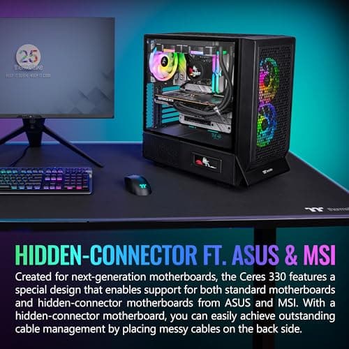 Thermaltake Ceres 330 ARGB ATX Mid Tower Black with Tempered Glass Side Panel image
