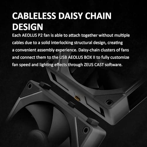 GAMDIAS AEOLUS P2 120mm Black Addressable RGB PWM 74.97 CFM image