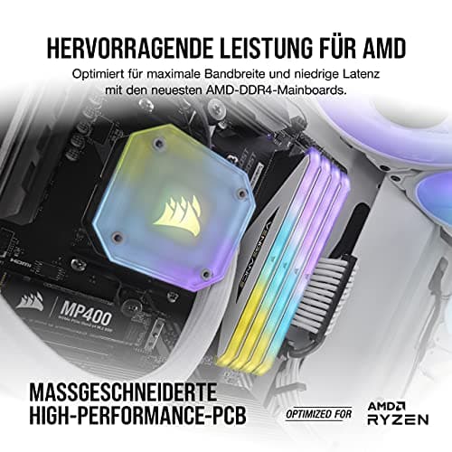 Corsair Vengeance RGB RT White / Black DDR4-3600 CL18 32GB (4x8GB) image