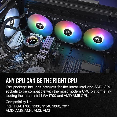 Thermaltake TH420 V2 Water 420mm ARGB Sync 84.32 CFM Black image