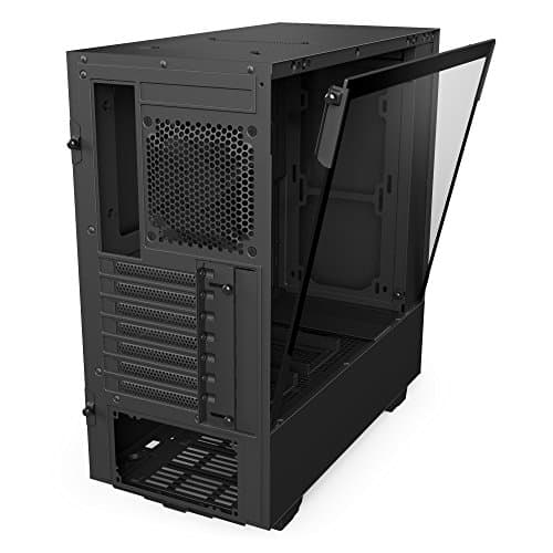 NZXT H500 - Compact ATX Mid-Tower PC Gaming Case - Tempered Glass Panel - All-Steel Construction - Enhanced Cable Management System - Water-Cooling Ready - White/Black image