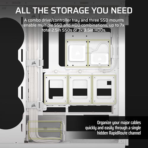 Corsair iCUE 5000T LX RGB ATX Mid Tower White Tempered Glass image