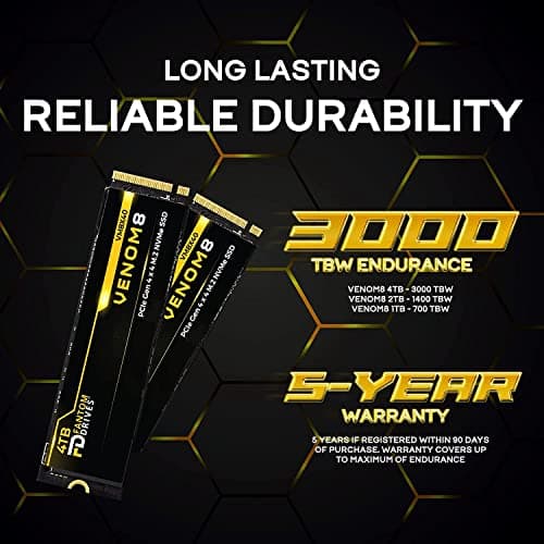 Fantom Drives VENOM8 PS5 1TB M.2 SSD NVMe PCIe 4.0 image