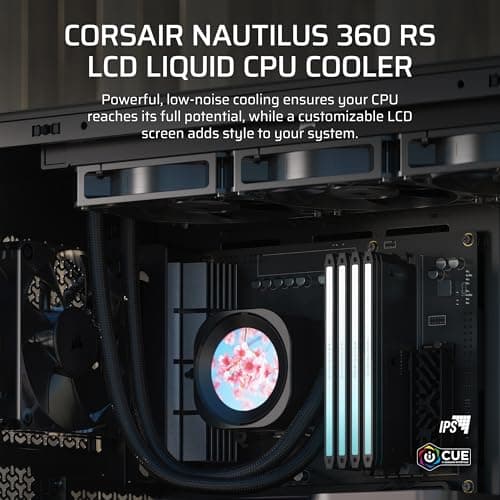 Corsair NAUTILUS Water 360mm RS LCD 72.8 CFM Black image