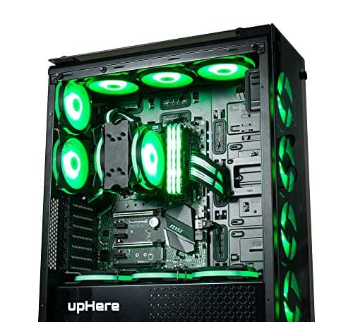 upHere 3-Pack 120mm 3-Pin High Airflow Quiet Edition Green LED Case Fan for PC Cases, CPU Coolers, and Radiators image