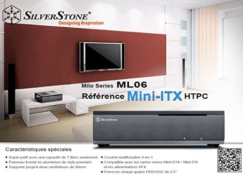Silverstone ML06B HTPC Black with USB 3.2 Gen 1 Type-A Front Panel image