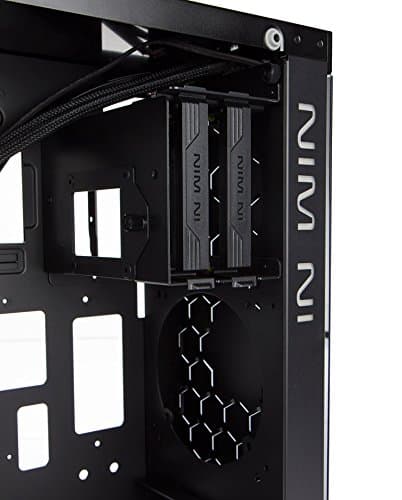 IN WIN 805 GOLD / Black Aluminum / Tempered Glass ATX Mid Tower Computer Case Compatible with ATX 12V/EPS (up to 220mm) Power Supply image