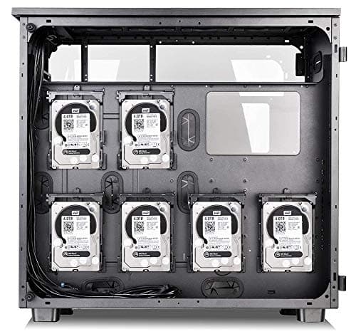 Thermaltake View 91 RGB PLUS Tempered Glass XL-ATX Vertical GPU Modular Black Gaming Super Tower Computer Case CA-1I9-00F1WN-00 image