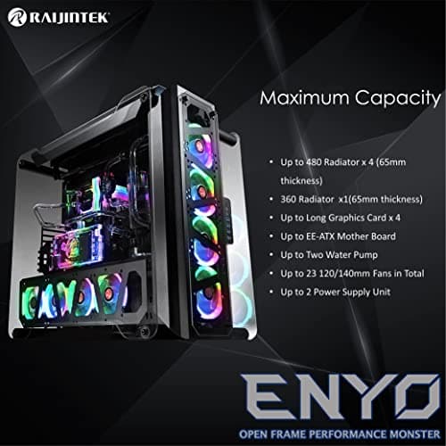 RAIJINTEK Enyo ATX Full Tower Black with Tempered Glass Side Panel and USB 3.2 Gen 1 Type-A Front Panel image