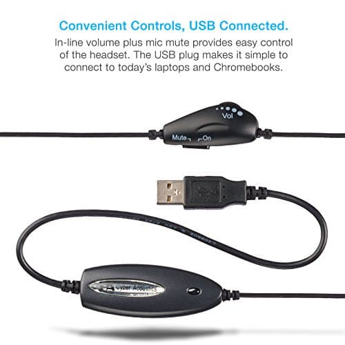 Cyber Acoustics AC-850 Closed-Back Wired Headphones (Black / Silver) image