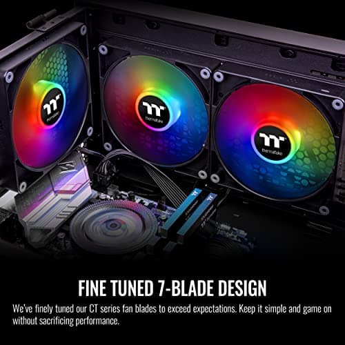 Thermaltake CT120 120mm Black ARGB Sync PWM 57.05 CFM 2-Pack image