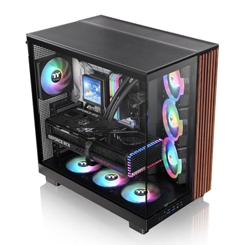 Thermaltake View 380 XL WS ARGB Mid Tower Chassis Wood Edition Black image