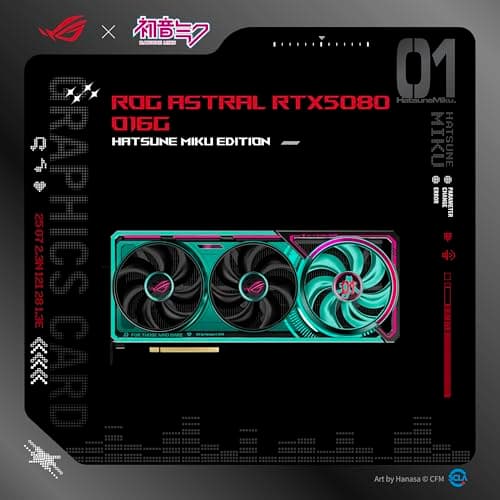 Asus ROG Astral OC HATSUNE MIKU EDITION GeForce RTX 5080 16GB GDDR7  image