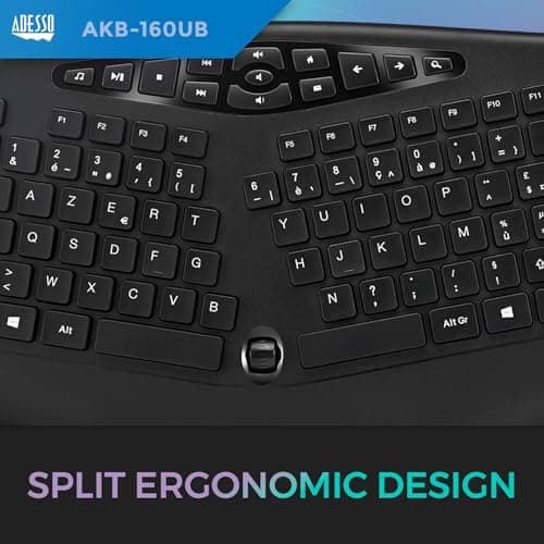 Adesso AKB-160UB Wired Ergonomic Keyboard image