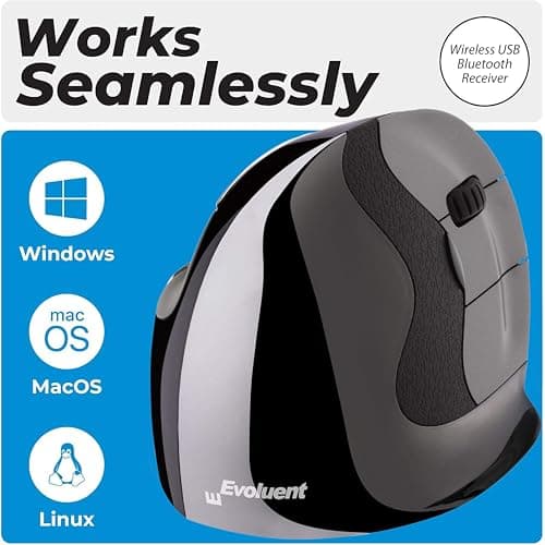 Evoluent VMDSW Vertical D Small Wireless Laser Mouse image