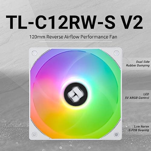 Thermalright TL-C12RW-S V2 120mm White PWM Addressable RGB 58 CFM image