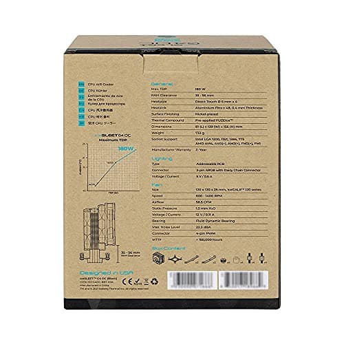 Iceberg Thermal IceSLEET G4 OC 58.5 CFM Air 156mm Black / Teal image