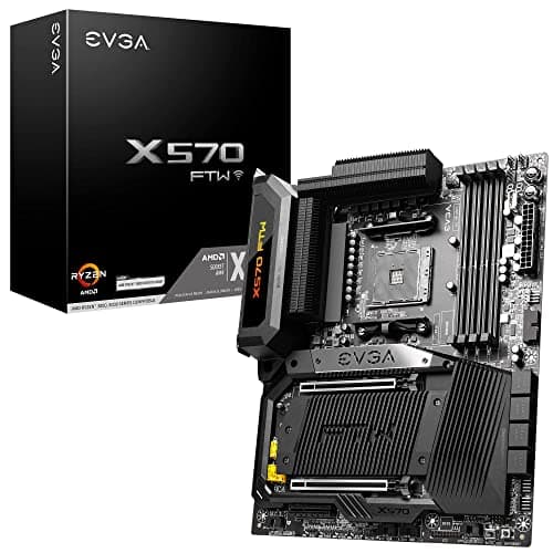 EVGA X570 FTW WIFI, 121-VR-A577-KR, AM4, AMD X570, PCIe Gen4, SATA 6Gb/s, Wi-Fi 6/BT5.2, USB 3.2 Gen2, M.2, ATX, AMD Motherboard image