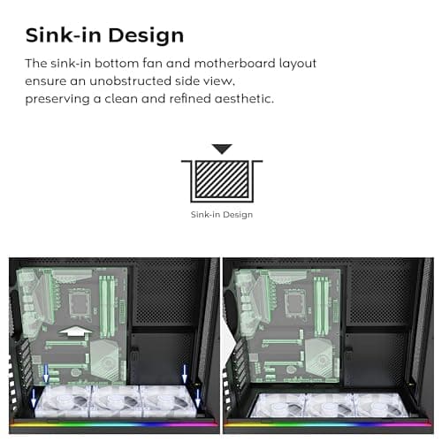 Montech HS01 PRO ATX Mid Tower Black Tempered Glass Side Panel with USB 3.2 Gen 2 Type-C and USB 3.2 Gen 1 Type-A image