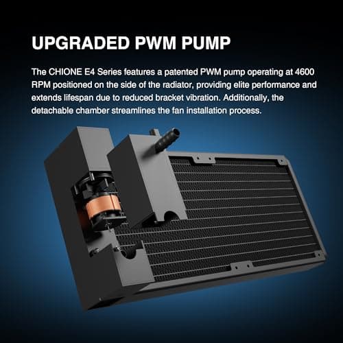 GAMDIAS CHIONE E4 Water 240mm 73.36 CFM Black image