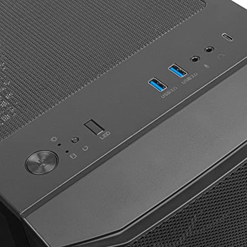 Silverstone FARA 512Z ATX Mid Tower Black with Tempered Glass Side Panel and USB 3.2 Gen 2 Type-C USB 3.2 Gen 1 Type-A image