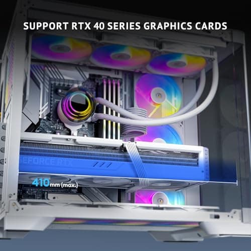 Antec C5 Curve ARGB ATX Mid Tower White with Tempered Glass Side Panel image