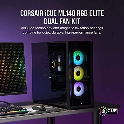 Corsair iCUE ML RGB ELITE Premium 140mm White Addressable RGB PWM 82.9 CFM image