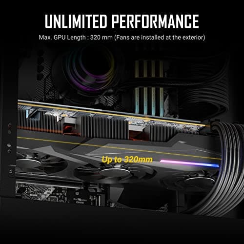 Antec NX500M Micro ATX Mini Tower Black with Tempered Glass Side Panel and USB 3.2 Gen 1 Type-A / USB 2.0 Type-A image