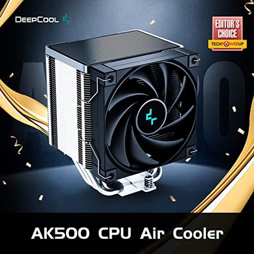 DeepCool AK400 ZERO DARK Performance CPU Cooler, 4 Copper Heat Pipes, 120mm Fluid Dynamic Bearing PWM Fan, 220W TDP image