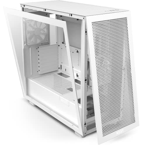 NZXT H7 Flow (2022) ATX Mid Tower White Tempered Glass Side Panel image