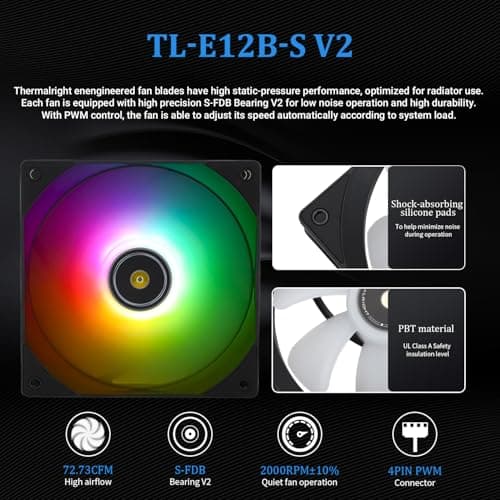 Thermalright Core Vision ARGB Water 360mm 72.37 CFM ARGB Black image