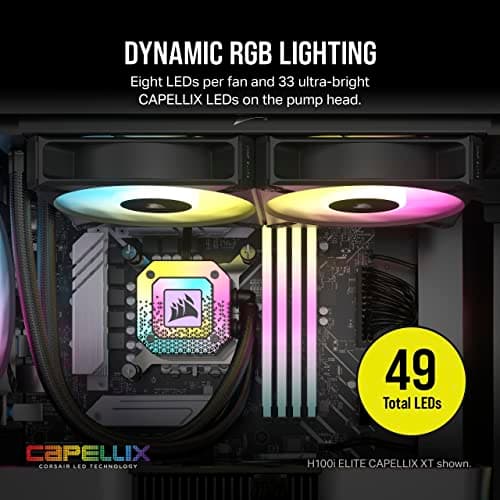 Corsair iCUE H115i ELITE CAPELLIX XT Water 280mm 89 CFM Black image