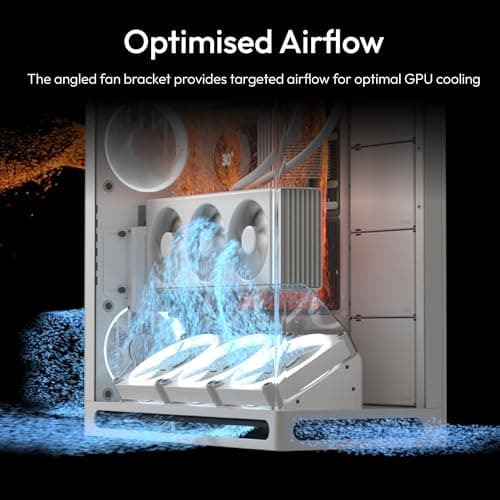 HAVN HS420 VGPU ATX Mid Tower White Tempered Glass Side Panel, USB 3.2 Gen 2 Type-C and USB 3.2 Gen 1 Type-A image