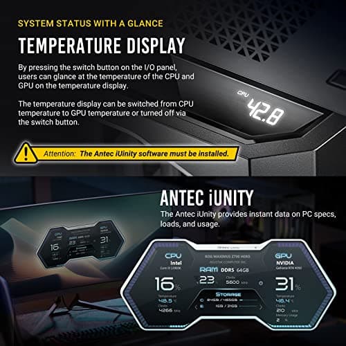 Antec Performance 1 FT ATX Full Tower Black Tempered Glass Side Panel image