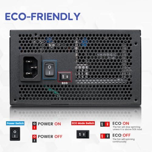 Vetroo 50315153244479 850W 80+ Gold Certified Fully Modular image