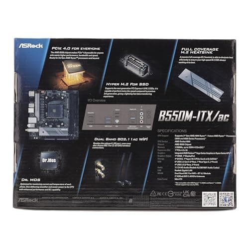 ASRock B550 B550M-ITX/ac AM4 DDR4 Mini ITX image