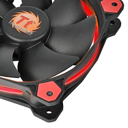 Thermaltake Riing 120mm Red LED 40.6 CFM Black / Red 1-Pack image