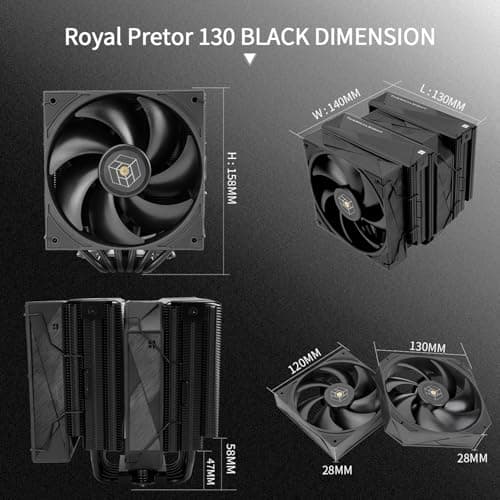 Thermalright Royal Pretor 130 Air 158mm 81.88 CFM Black image