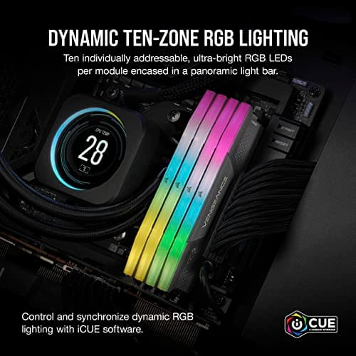 Corsair Vengeance RGB Black / Gray DDR5-5600 CL40 32GB (2x16GB) image