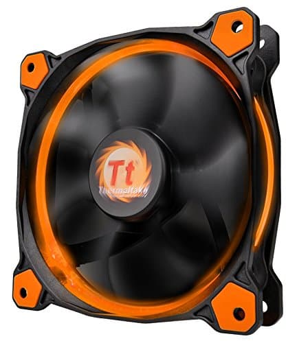Thermaltake Riing 140mm 51.15 CFM Orange LED Black / Orange 1-Pack image